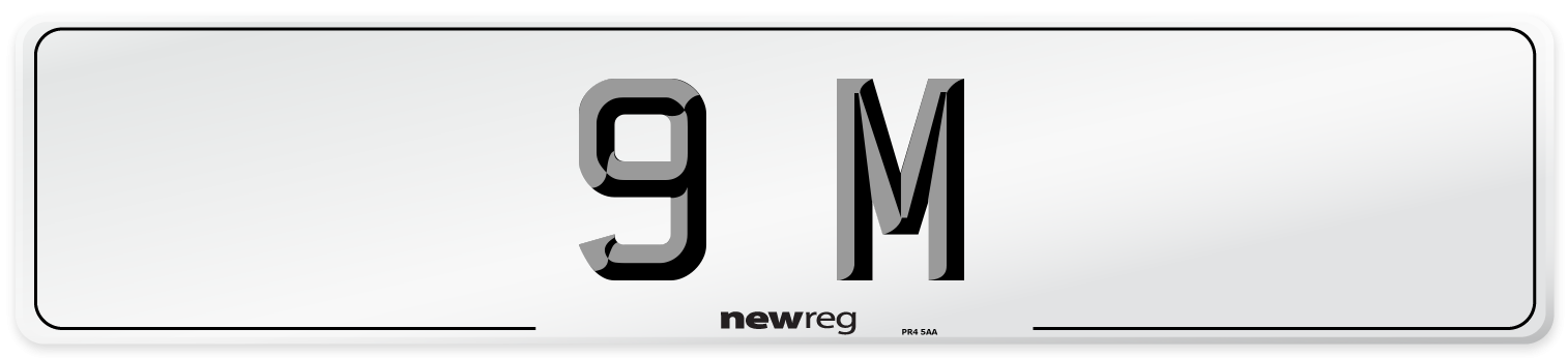 9 M Number Plate from New Reg
